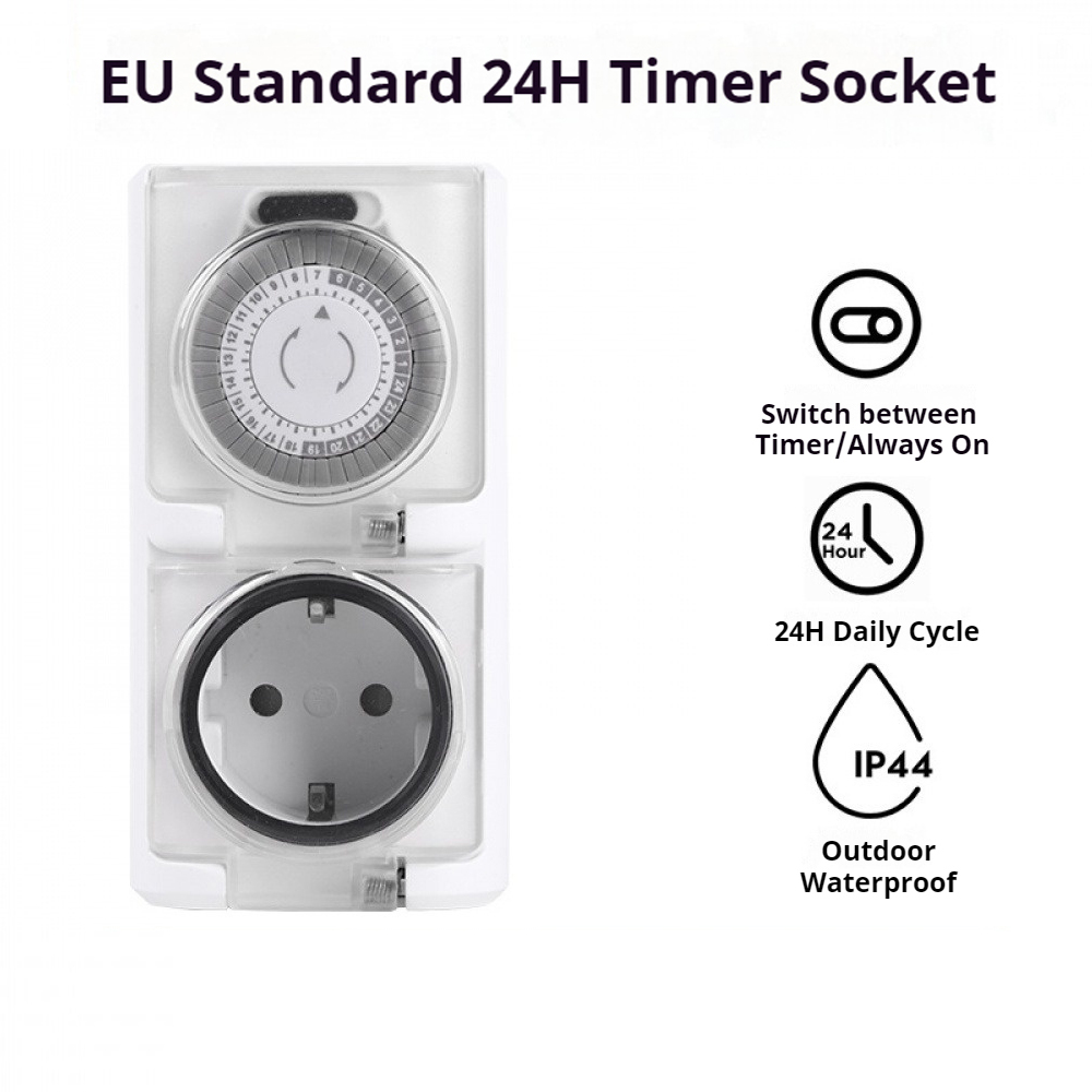 Outdoor Power With Timer - AC250V 16A 3680W Timer Socket Outdoor