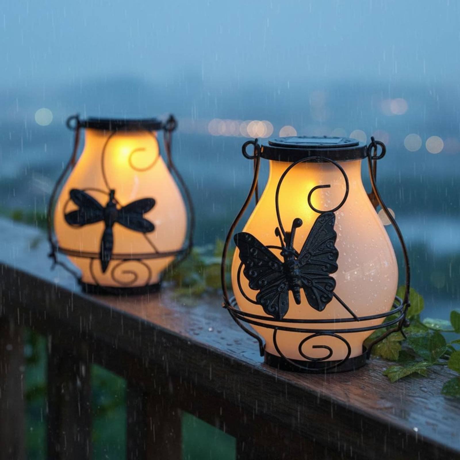 Outdoor Power Lights - Solar Butterfly Lantern Waterproof Butterfly Solar