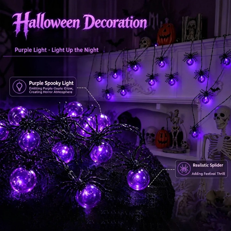 Battery Powered Spider LED Str - Outdoor Power Lights ulasan dan harga
