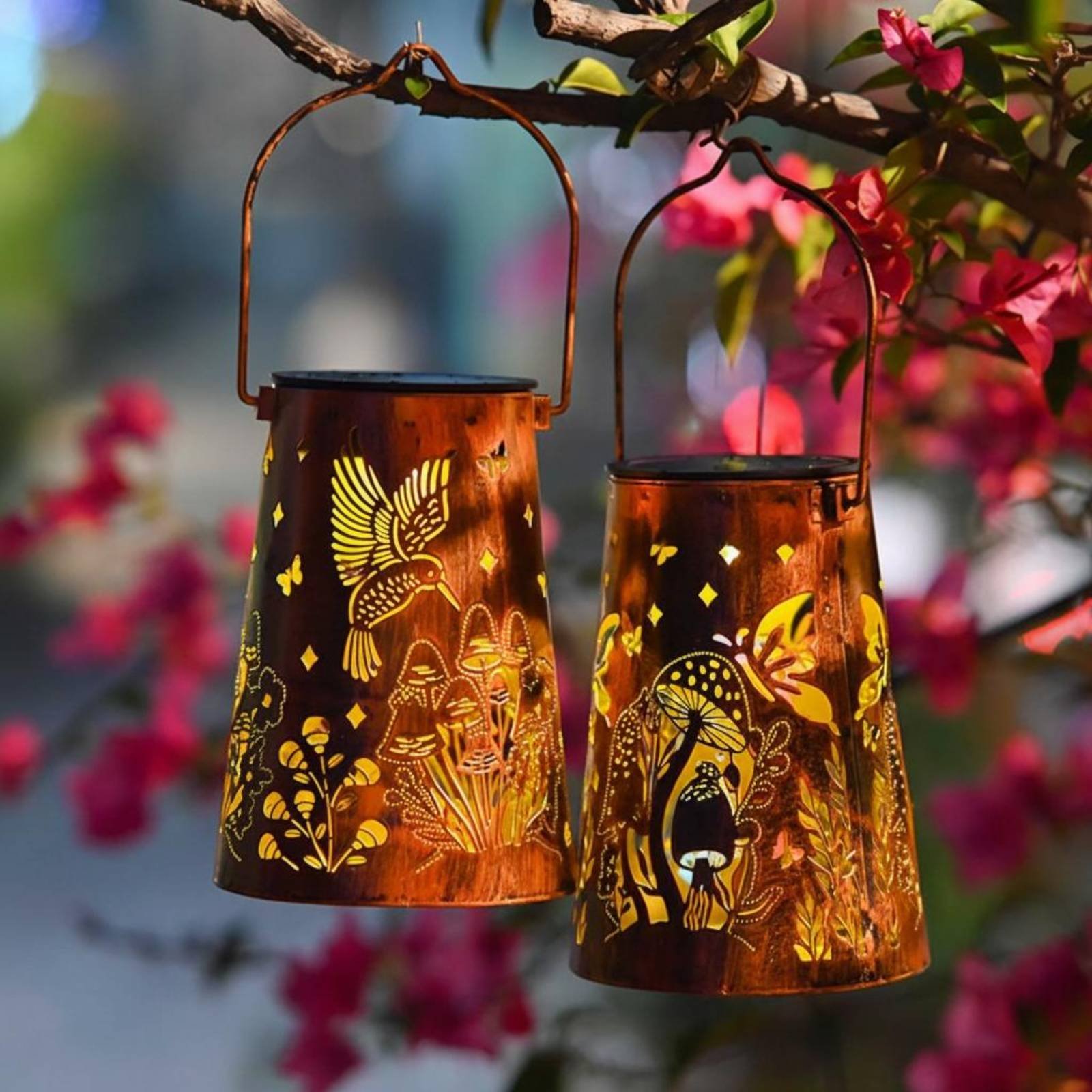 Floral Garden Lantern Pattern  - Outdoor Power Lights ulasan dan harga