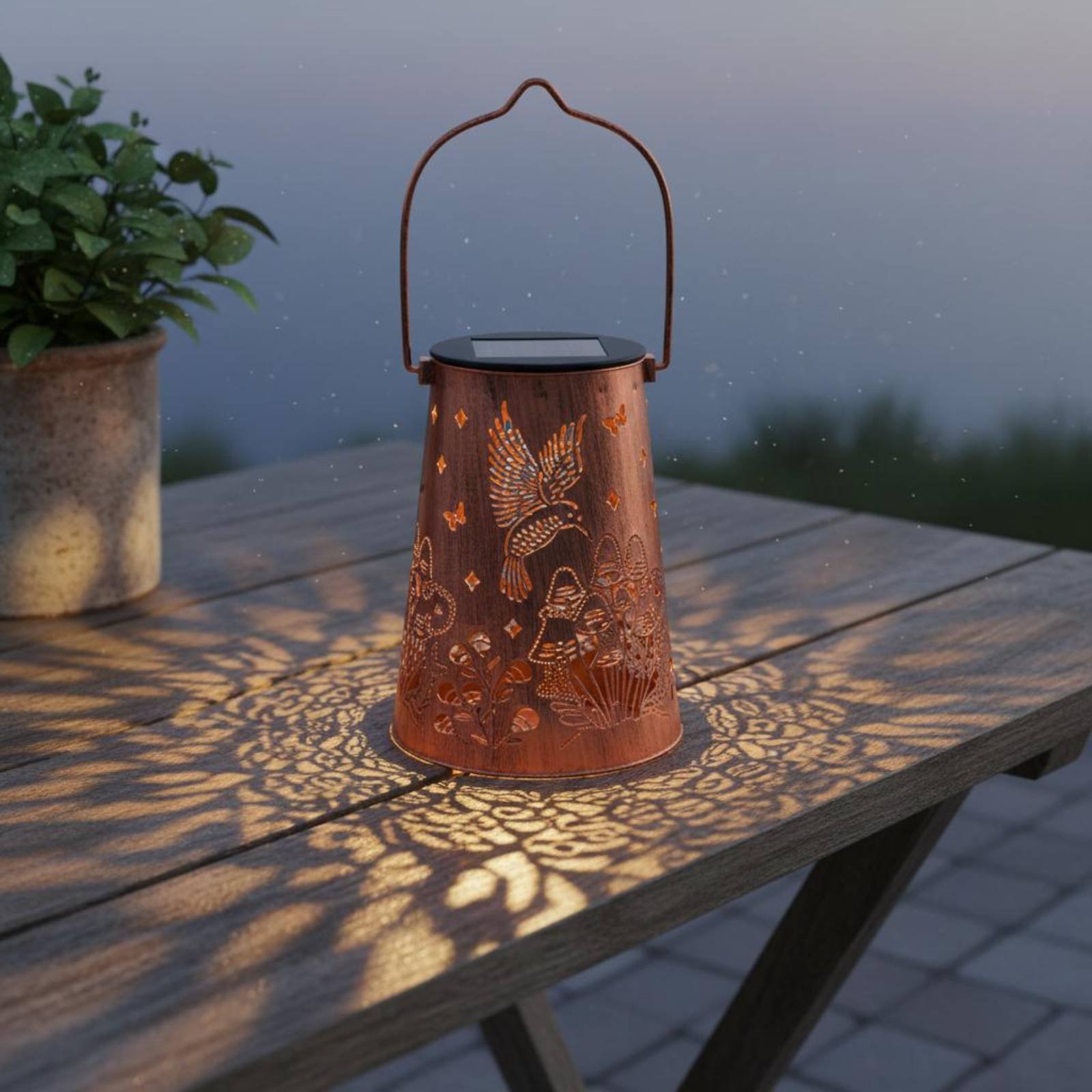 Floral Garden Lantern Pattern  - Outdoor Power Lights ulasan dan harga