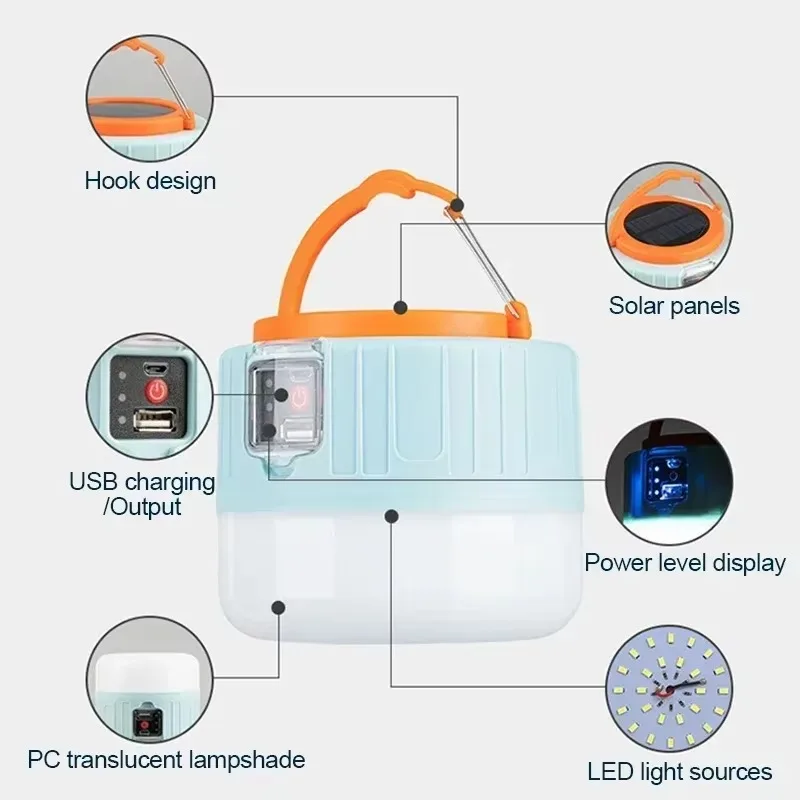 Solar Camping Lantern Recharge - Outdoor Power Lights ulasan dan harga