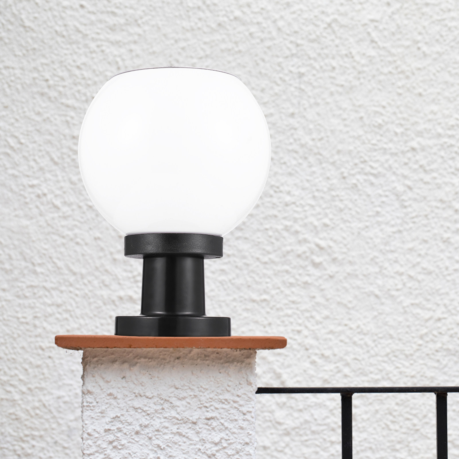 Round LED Solar Wall Pillar La - Outdoor Power Lights ulasan dan harga