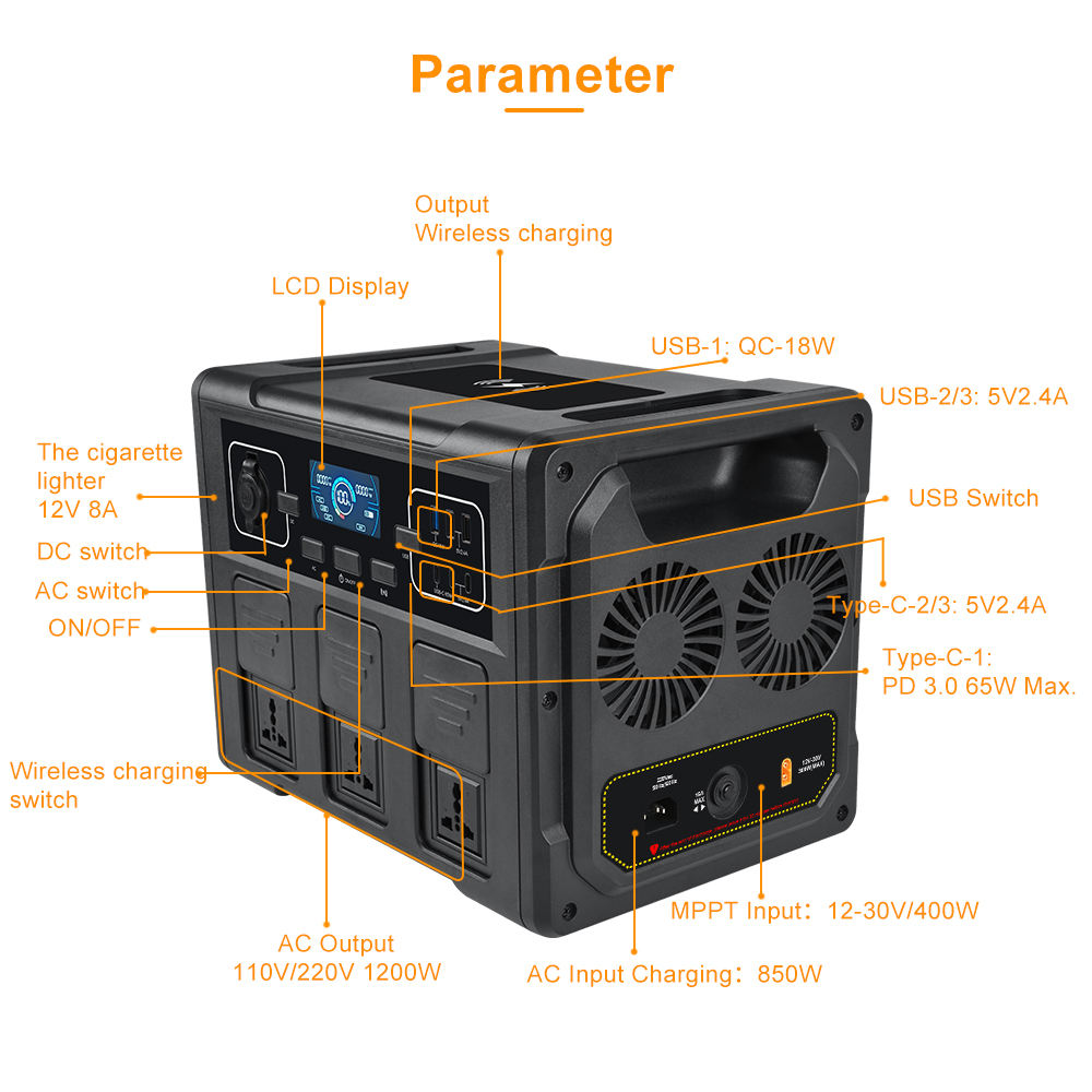 1200W Portable Solar Generator - Power Outdoor ulasan dan harga