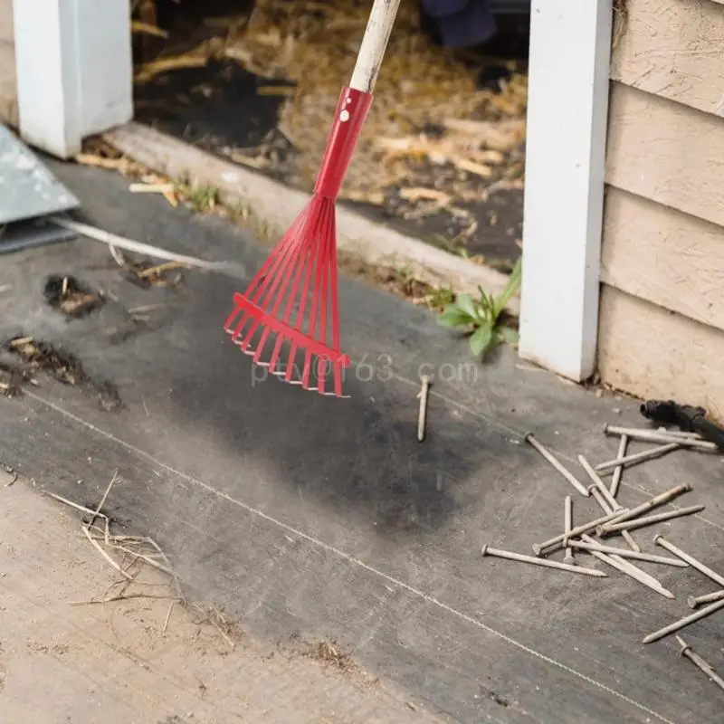 Carbon Steel Grass Rake Hand R - Outdoor Power Broom ulasan dan harga