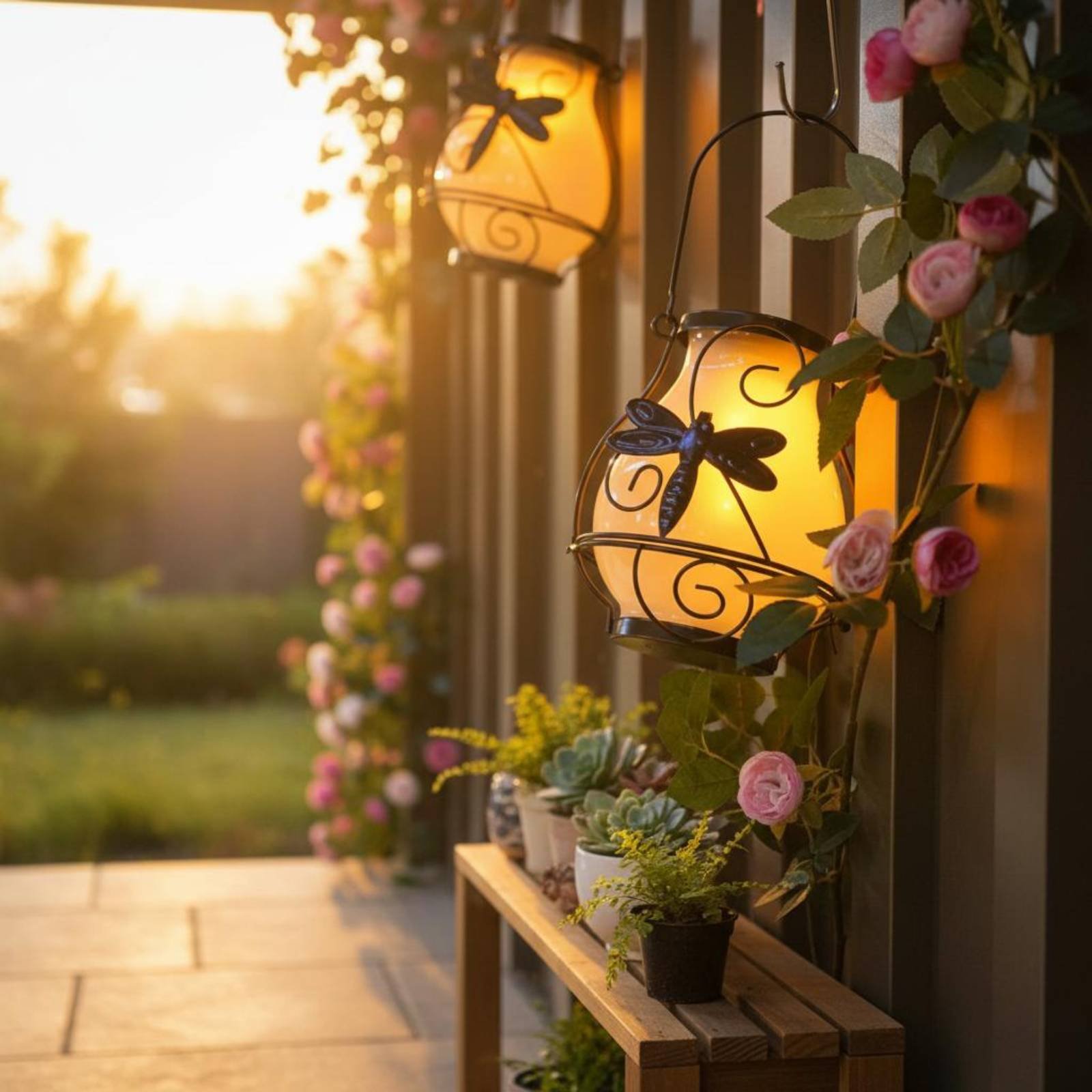 Solar Butterfly Lantern Waterp - Outdoor Power Lights ulasan dan harga