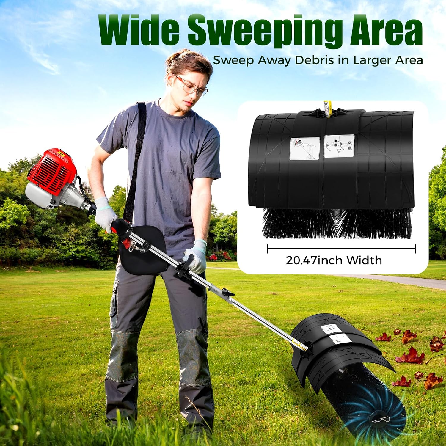 Gas Handheld Sweeper,Outdoor H - Outdoor Power Broom ulasan dan harga