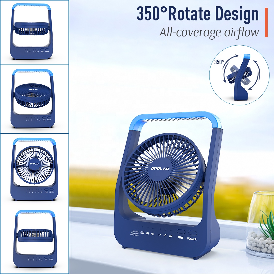 Battery Operated Fan, 20000mAh - Outdoor Power With Timer ulasan dan harga