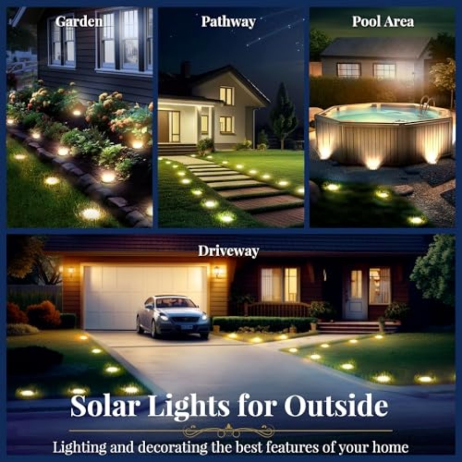 Solar Ground Lights Solar Ligh - Outdoor Power Lights ulasan dan harga