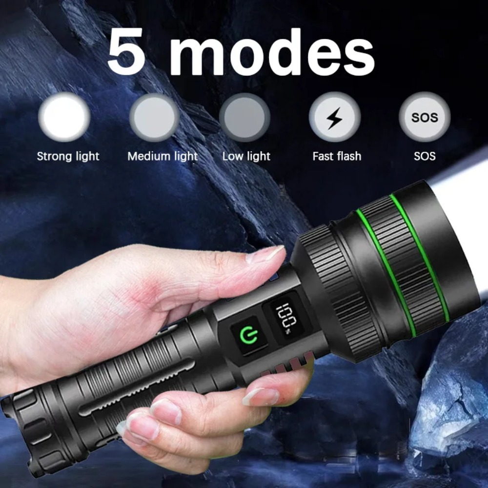 Powerful LED Flashlight Zoomab - Outdoor Power Lights ulasan dan harga